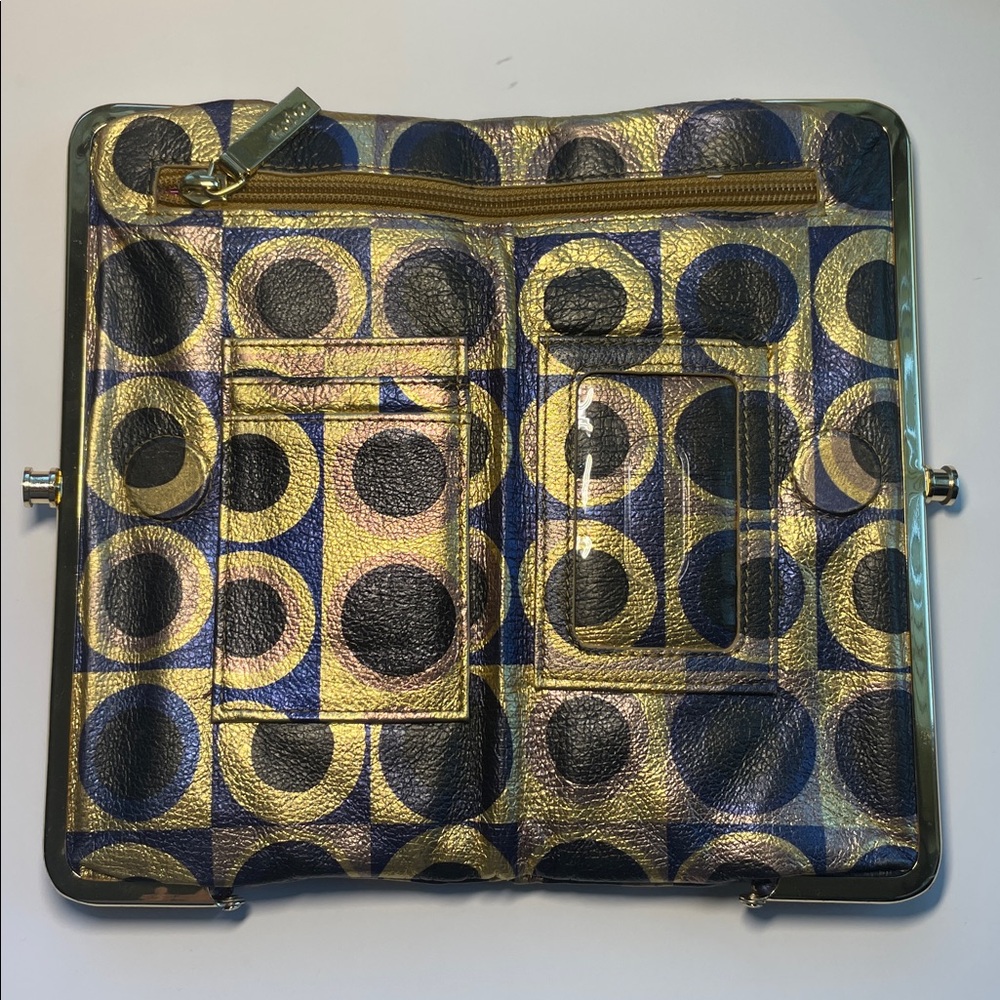 HOBO Original Lauren clutch wallet with metallic geometric design - Picture 3 of 10